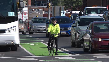 [photo, Bike and roadway improvements, US 1, College Park, Maryland]