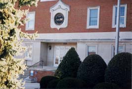 [photo, County Office Building entrance, 225 North Center St., Westminster, Maryland]