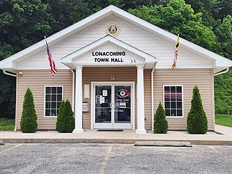 [photo, Town Hall, 35 East Main St., Lonaconing, Maryland]