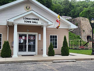 [photo, Town Hall, 35 East Main St., Lonaconing, Maryland]